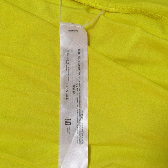 Twin-Set Sunshine Yellow Ruffled Midi Dress - Picture 15 of 16